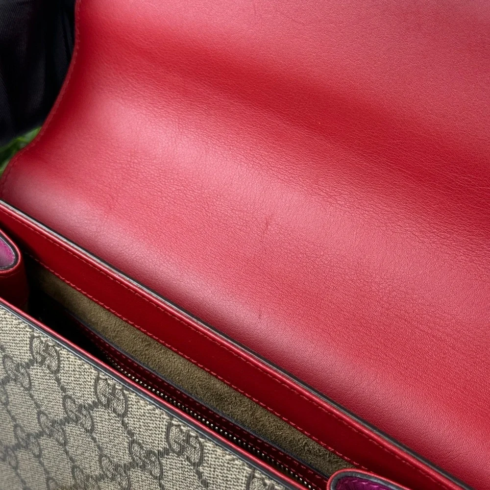Gucci Padlock GG Coated Canvas And Leather Top Handle Bag
